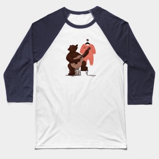 Bear Musician Baseball T-Shirt